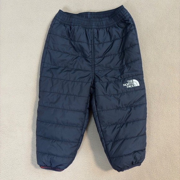 The North Face Infant Baby Puffer Pants 6-12M Quilted Navy Blue - Picture 1 of 7